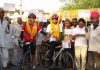 लक्ष्य गुप्ता ने साइकिल यात्रा से जगाई मतदान की अलख