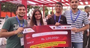 हैकाथॉन प्रतियोगिता में LMN IIT जयपुर की टीम प्रथम विजेता