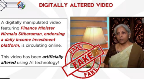 Fake AI Video Shows FM Nirmala Sitharaman Promoting Investment Scheme Promising ₹5,000 Per Hour